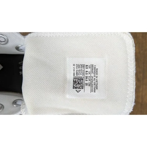 Converse Chuck Taylor All Star Lugged Women's White High Top 8.5 Canvas Sneakers - Picture 12 of 13